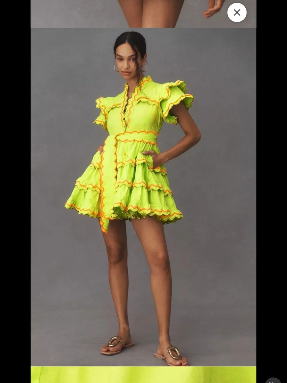 Celia B Dress . Lime Pink and gold . NEW with Tags ‼️ size XL - Picture 3 of 7